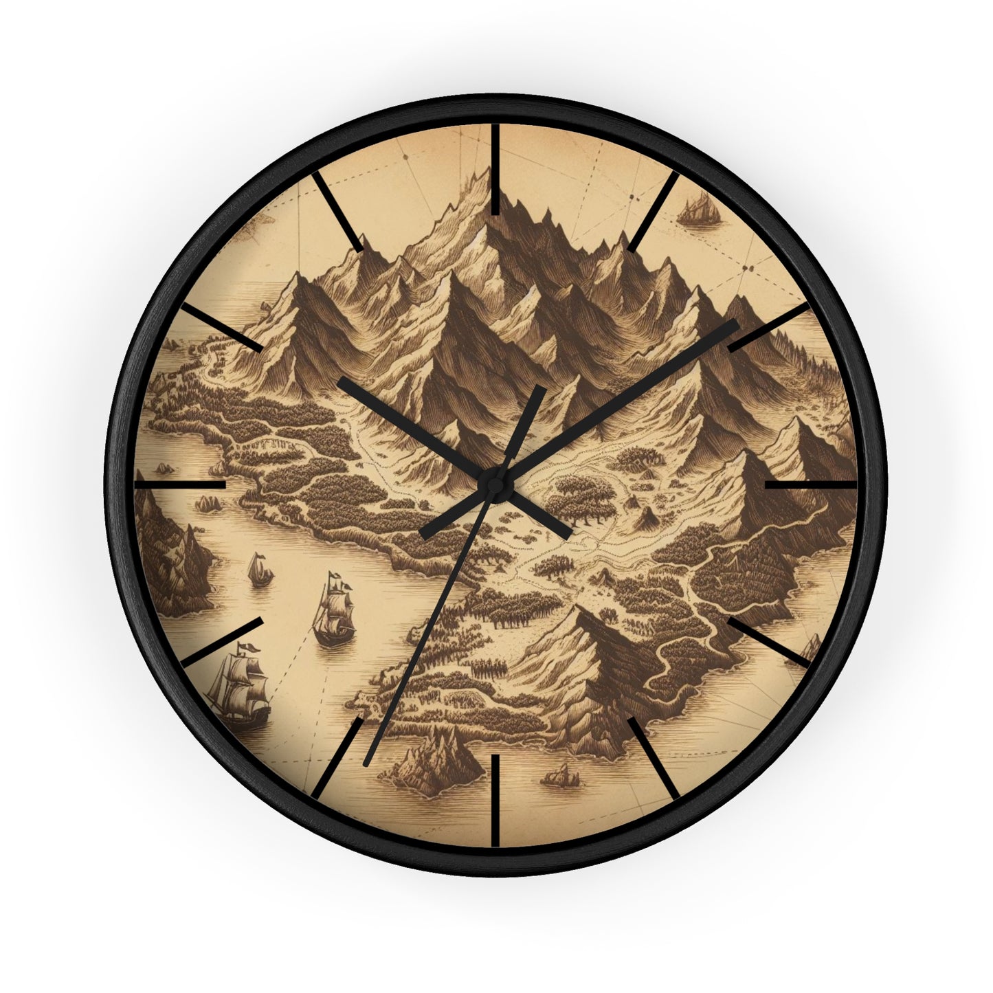 Island Map Wall Clock