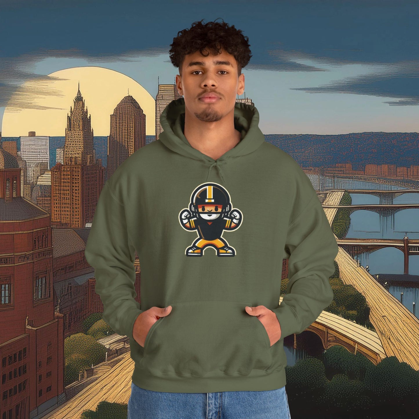 Mini Pittsburgh Football Player Hoodie