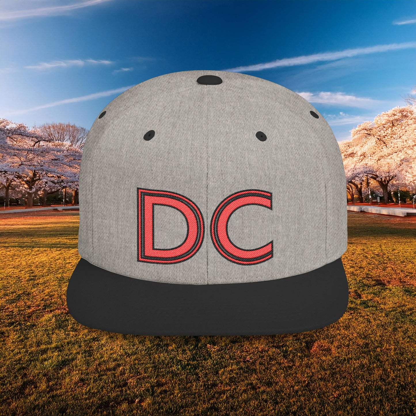 DC Flat Bill Snapback - Red