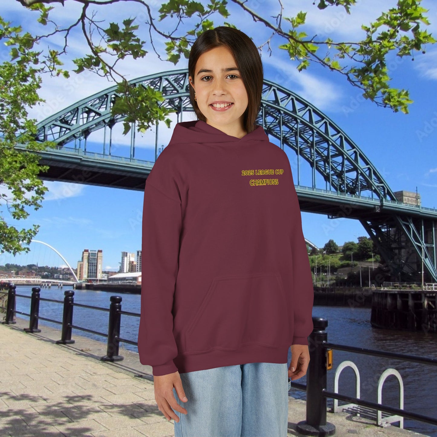 Newcastle Cup Champions Crest Youth Hoodie