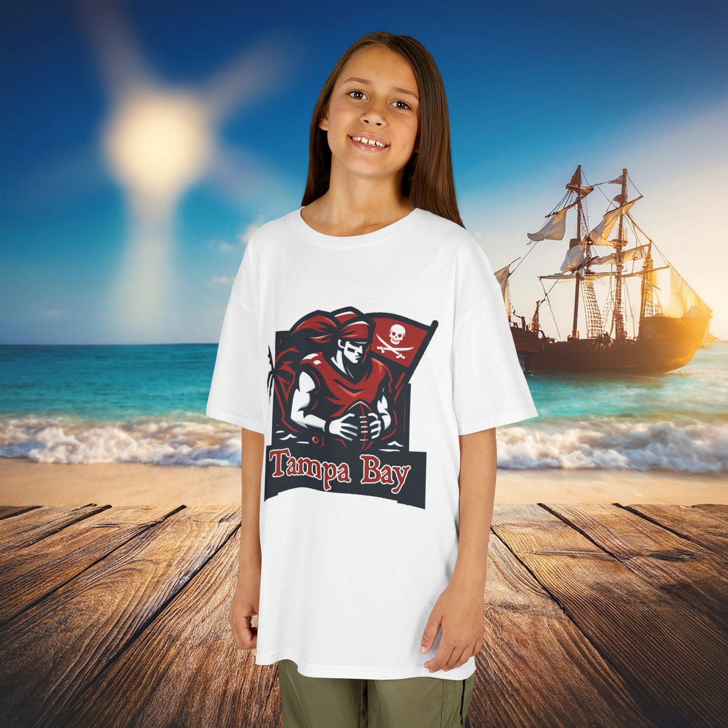 Tampa Bay Football Player Kids Tee