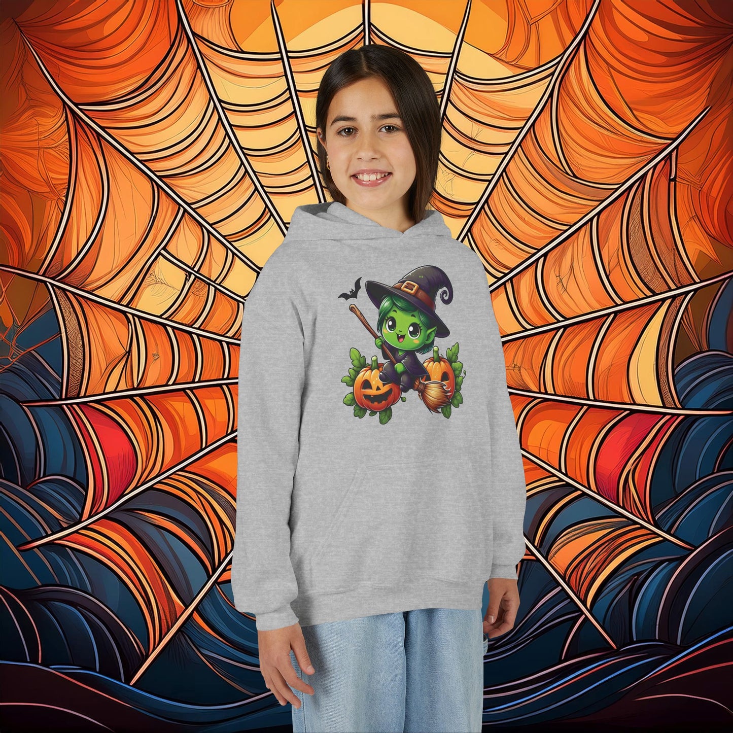 Cute Witch Youth Hoodie