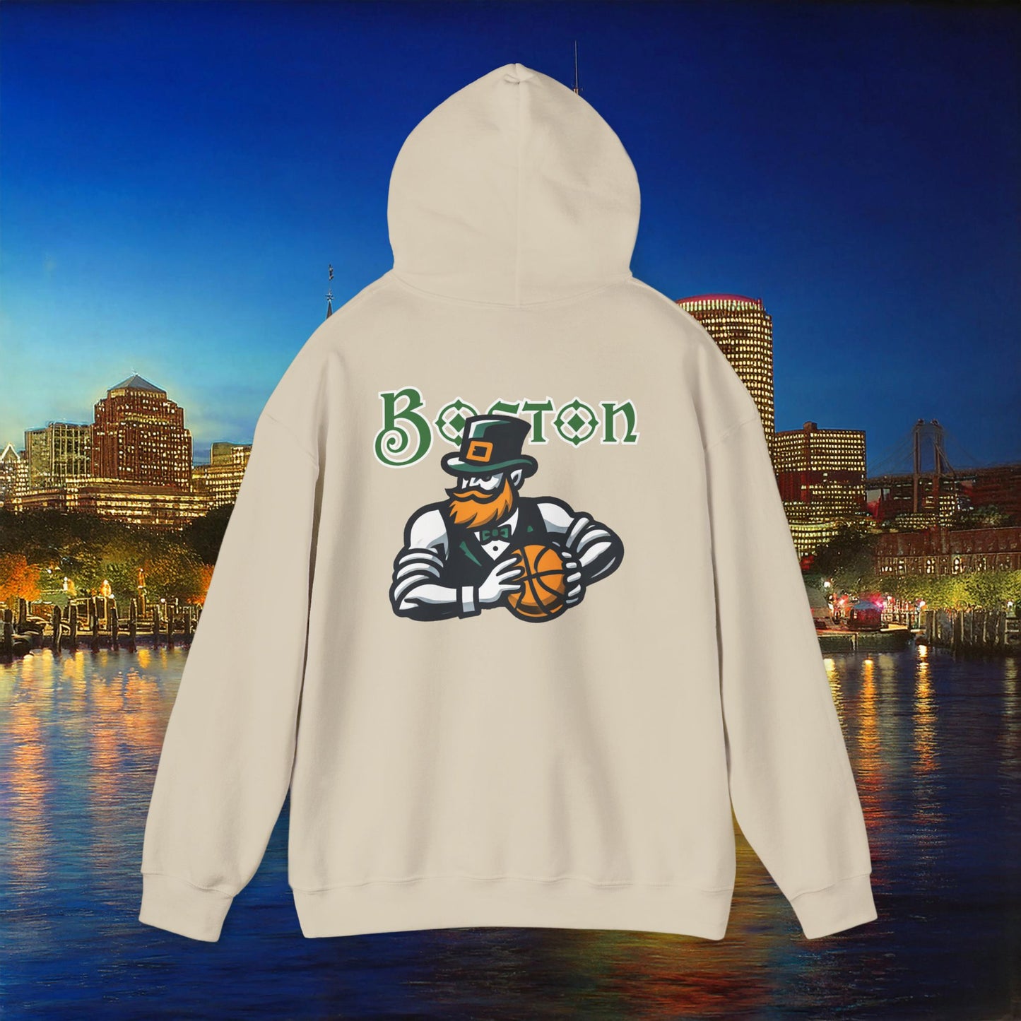 Boston Basketball Design Hoodie