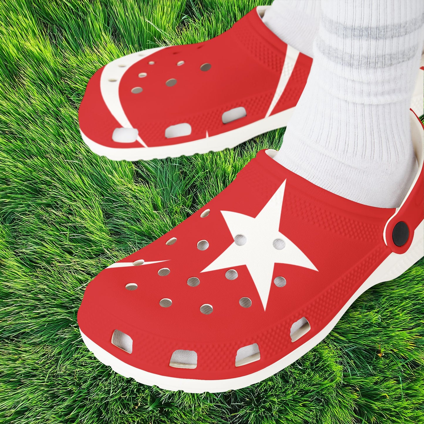 The Turkiye Flag Foam Clogs