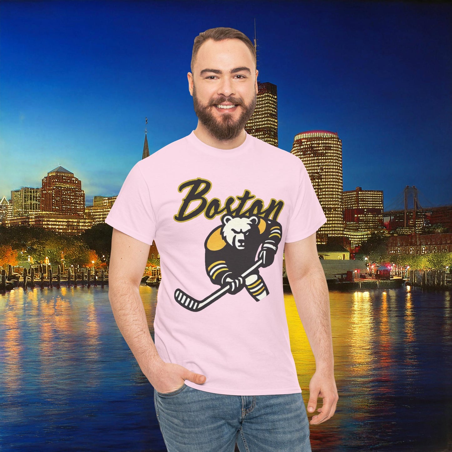 Boston Hockey Bear Tee
