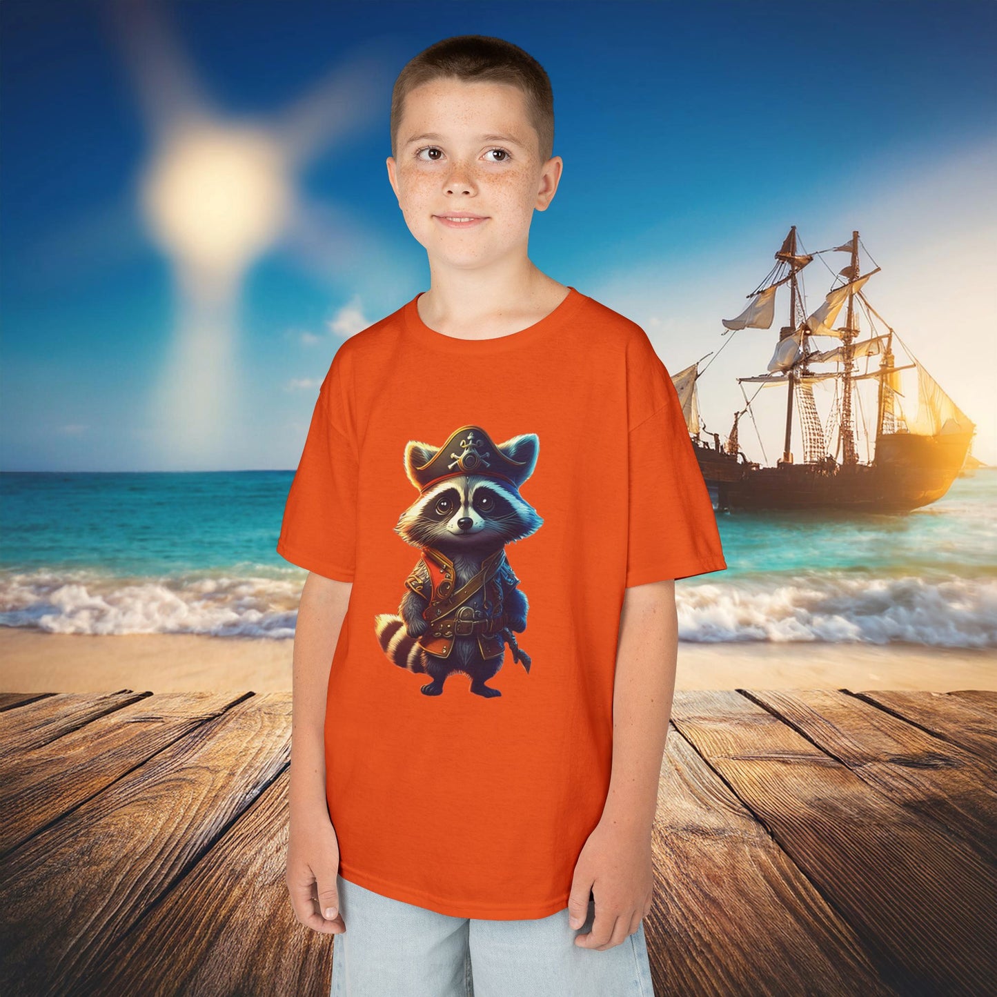 Raccoon Pirate Kids Tee