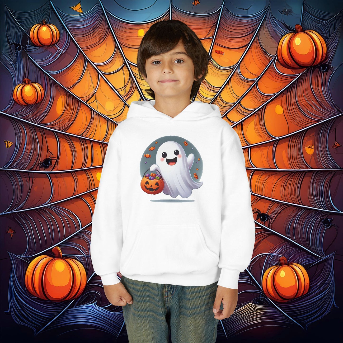 Trick or Treat Ghost Youth Hoodie