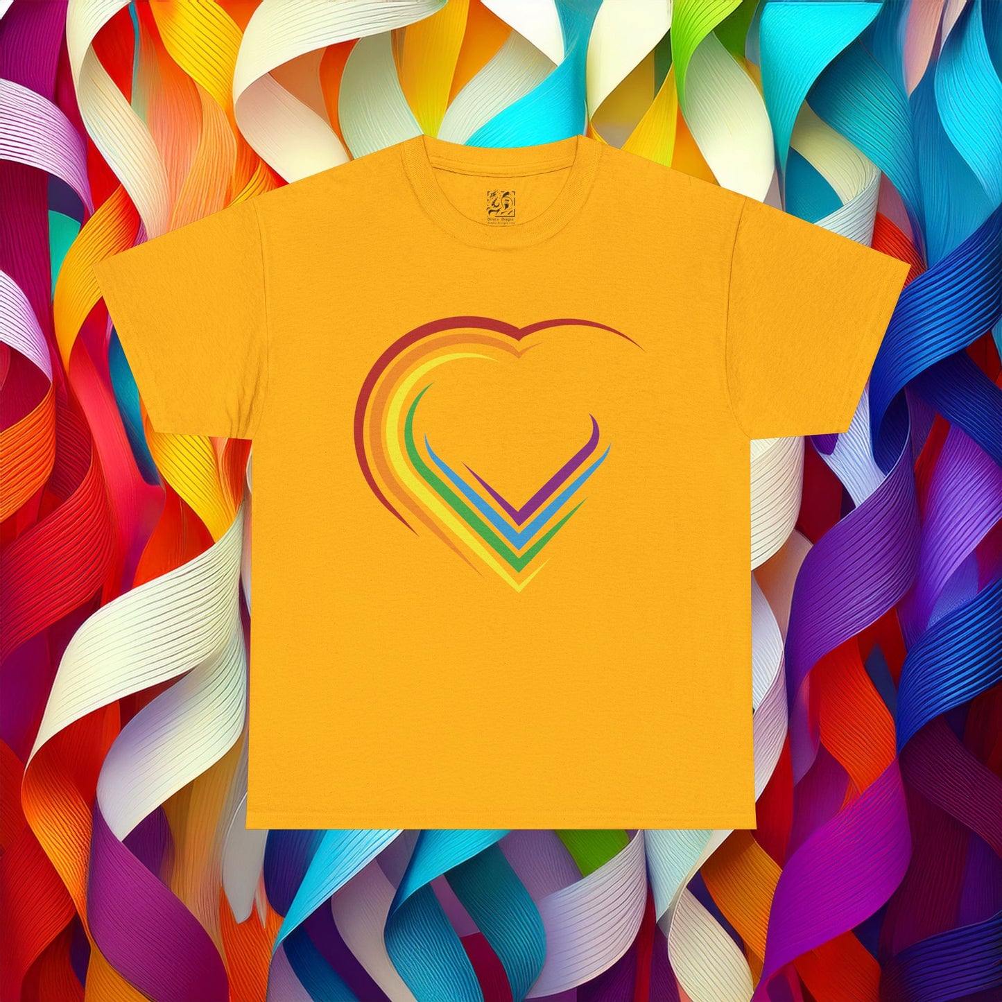 Rainbow Heart Unisex Tee