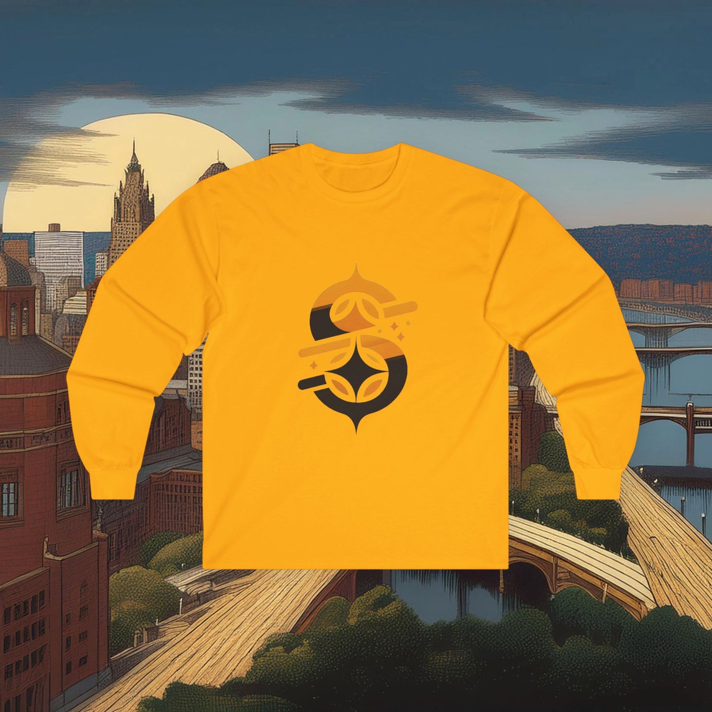 Pittsburgh Football Logo Long Sleeve Tee