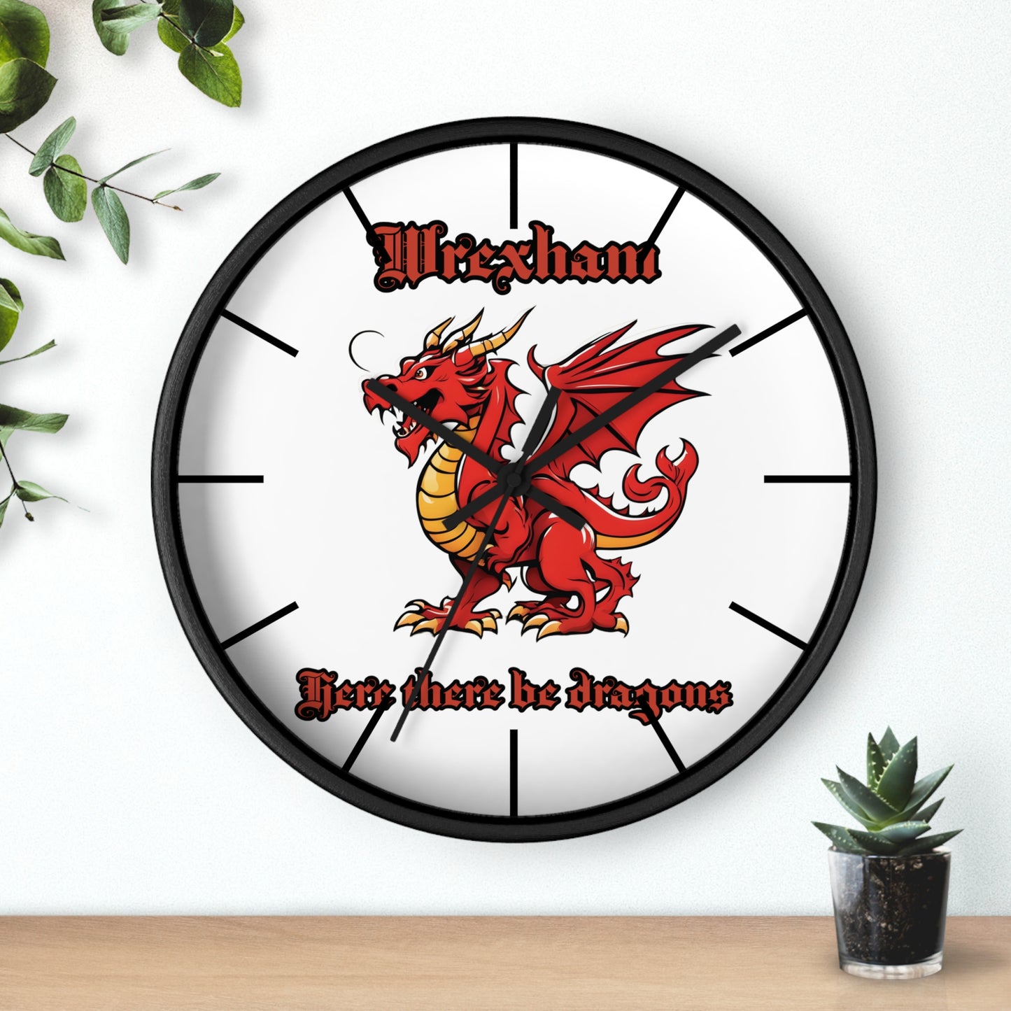 Wrexham Dragon Wall Clock