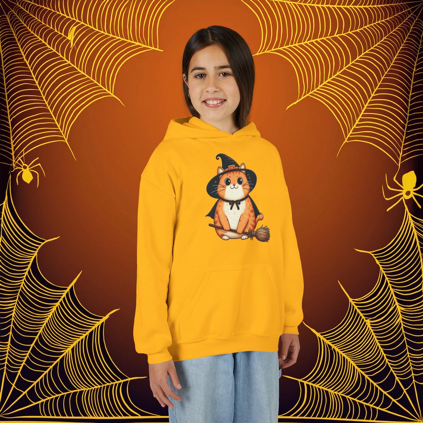 Trick or Treat Cat Youth Hoodie