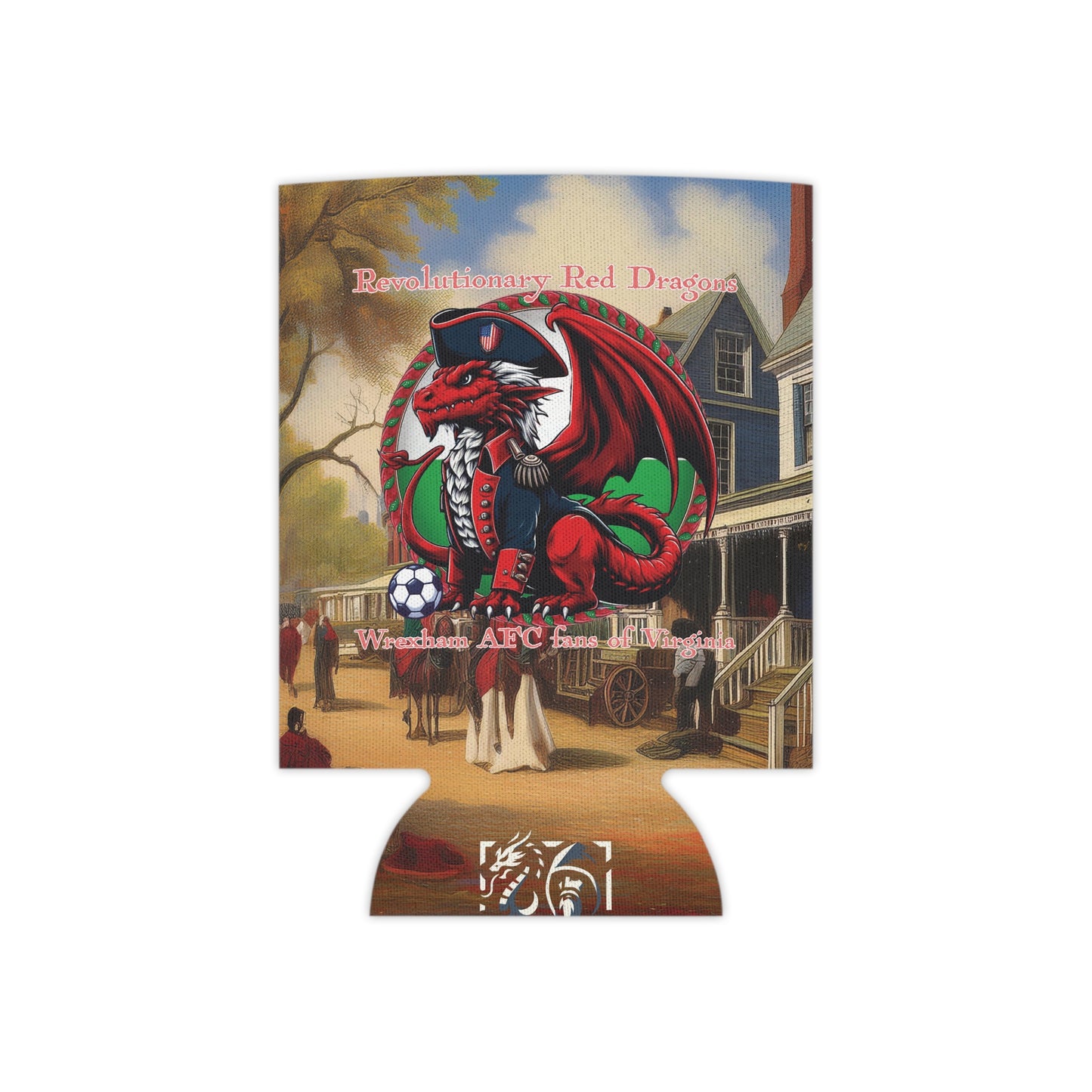 Revolutionary Red Dragons Logo Can Cooler - Williamsburg