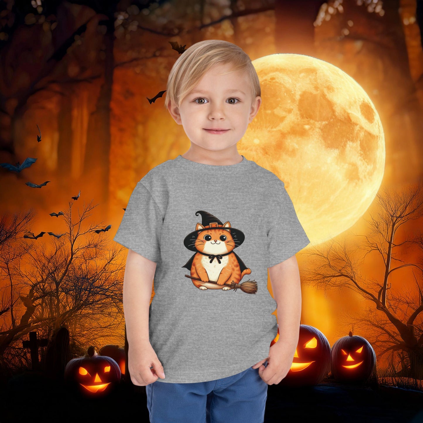 Trick or Treat Cat Toddler Tee
