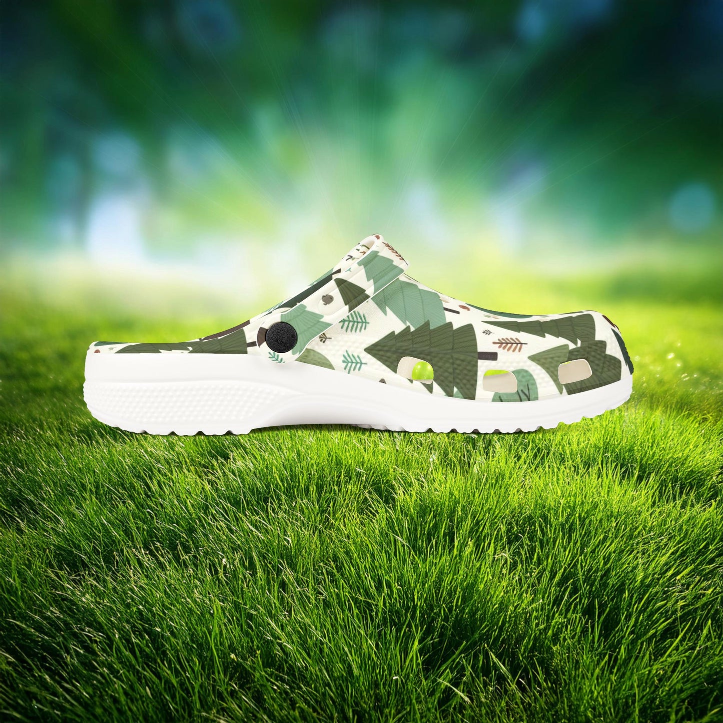 Forest Pattern Foam Clogs