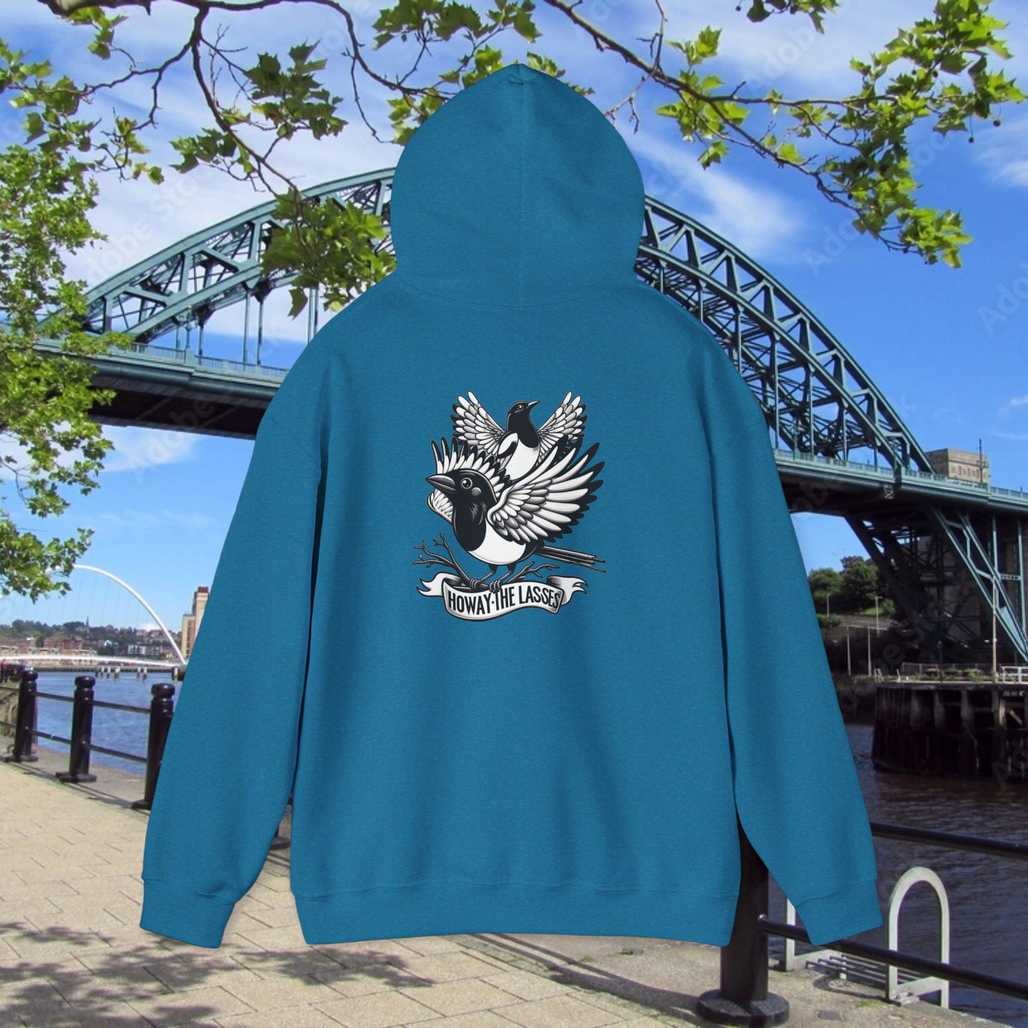 Newcastle United Howay The Lasses B&W (Twin Mags) Hoodie