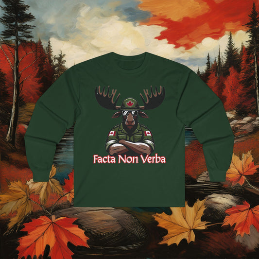Canadian Moose "Facta Non Verba" Long Sleeve Tee