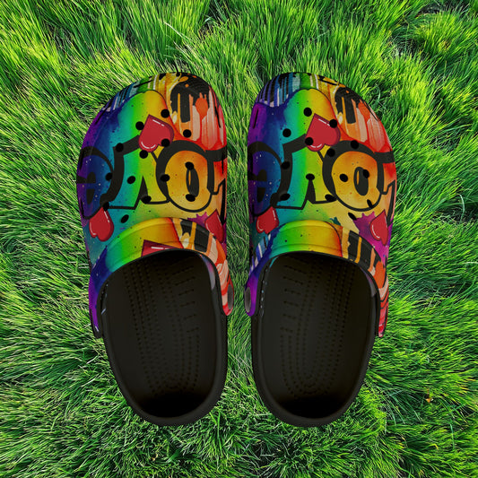 Love Color Bomb Kid's Foam Clogs