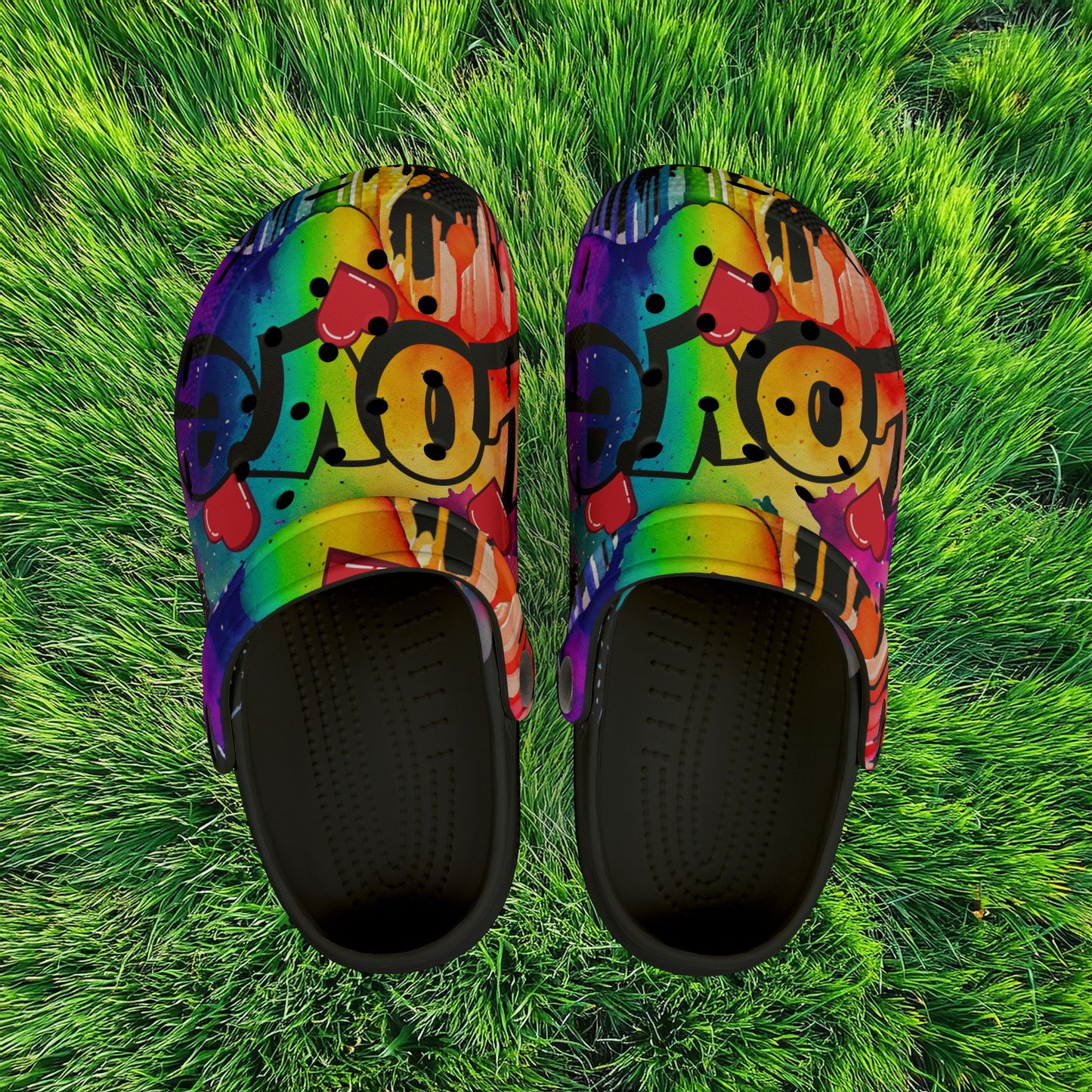 Love Color Bomb Kid's Foam Clogs