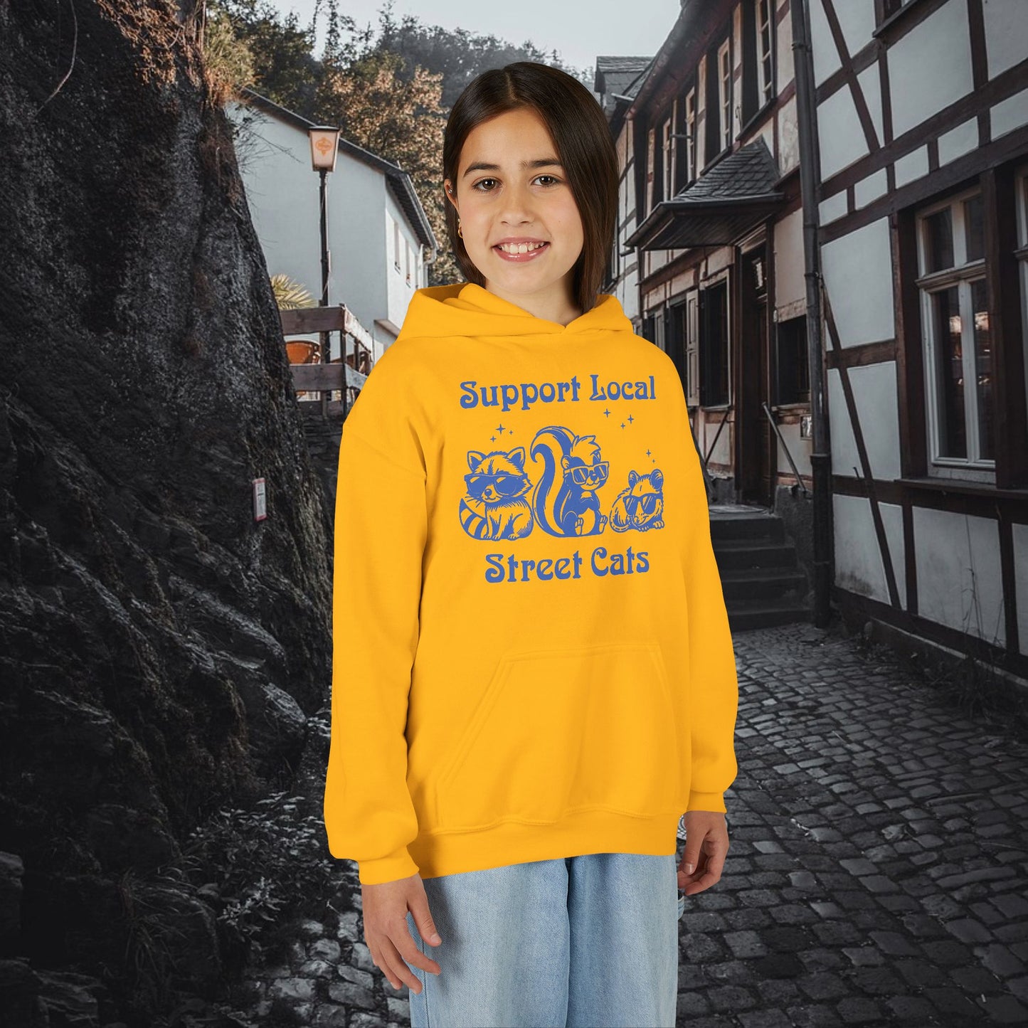 Support Local Street Cats Youth Hoodie