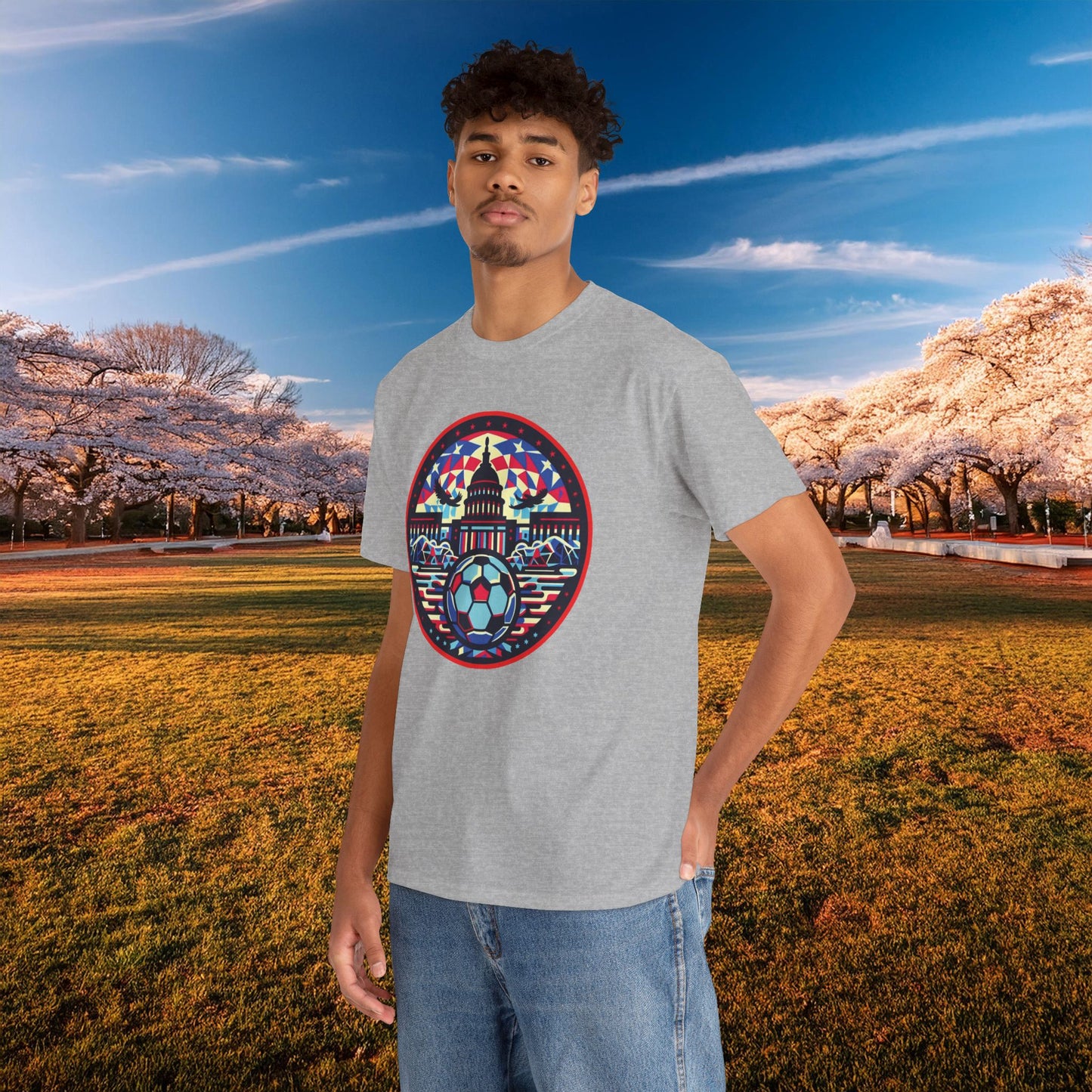 Vibrant Geometric DC Soccer Tee