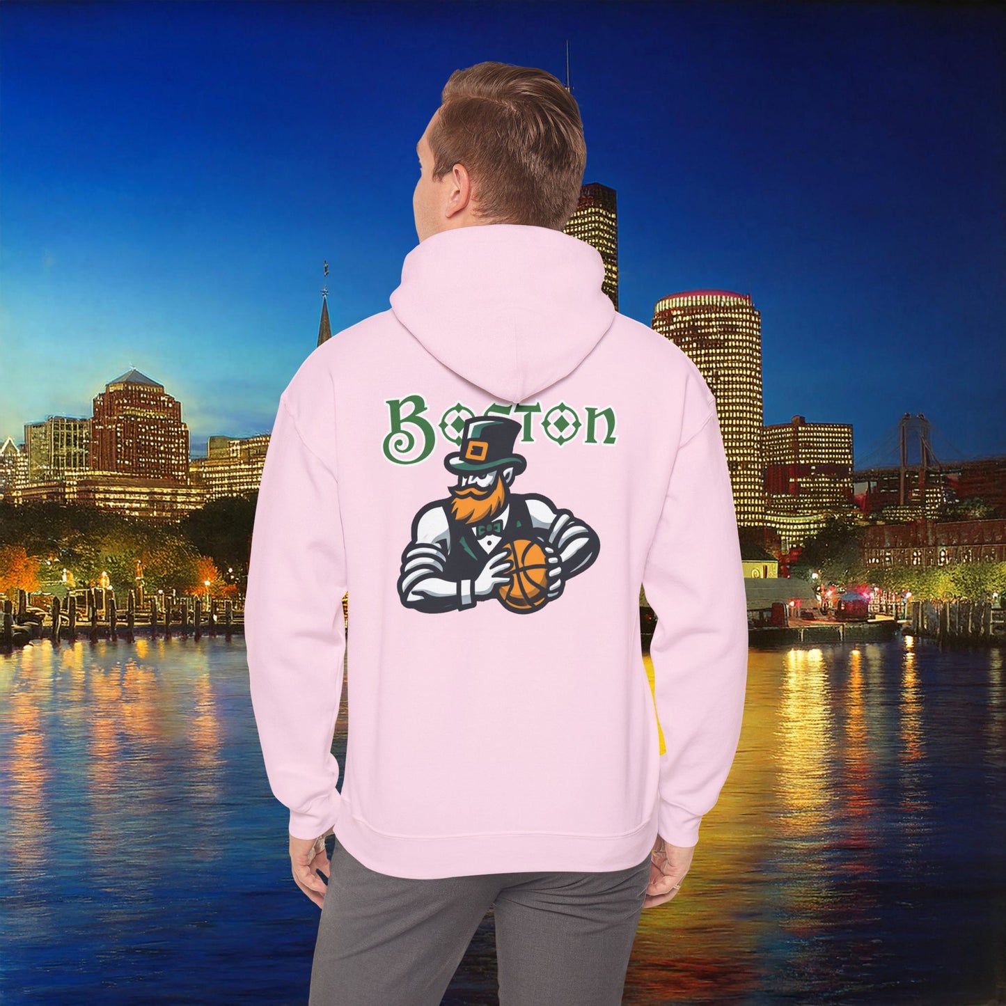 Boston Basketball Design Hoodie