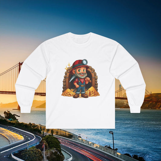 San Francisco Football Cartoon Miner Long Sleeve Tee