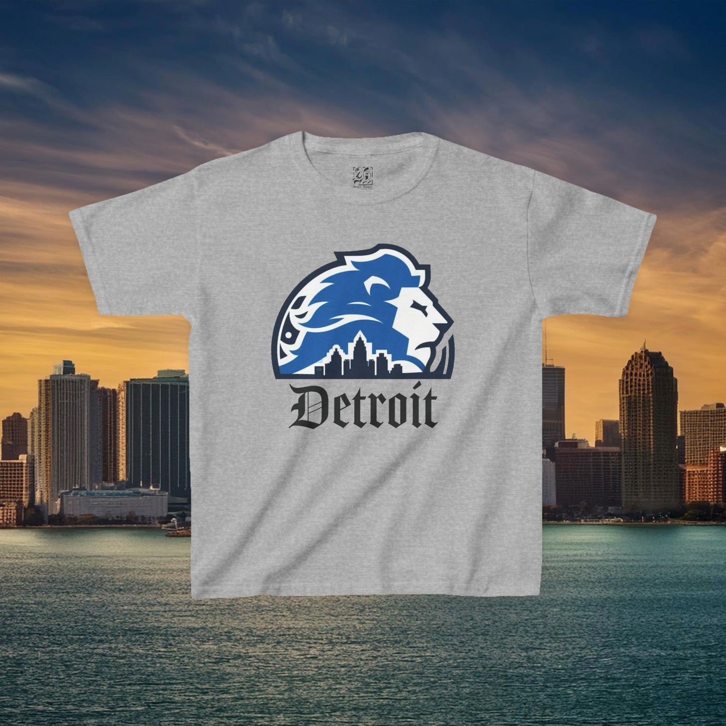 Detroit Football Skyline Kids Tee