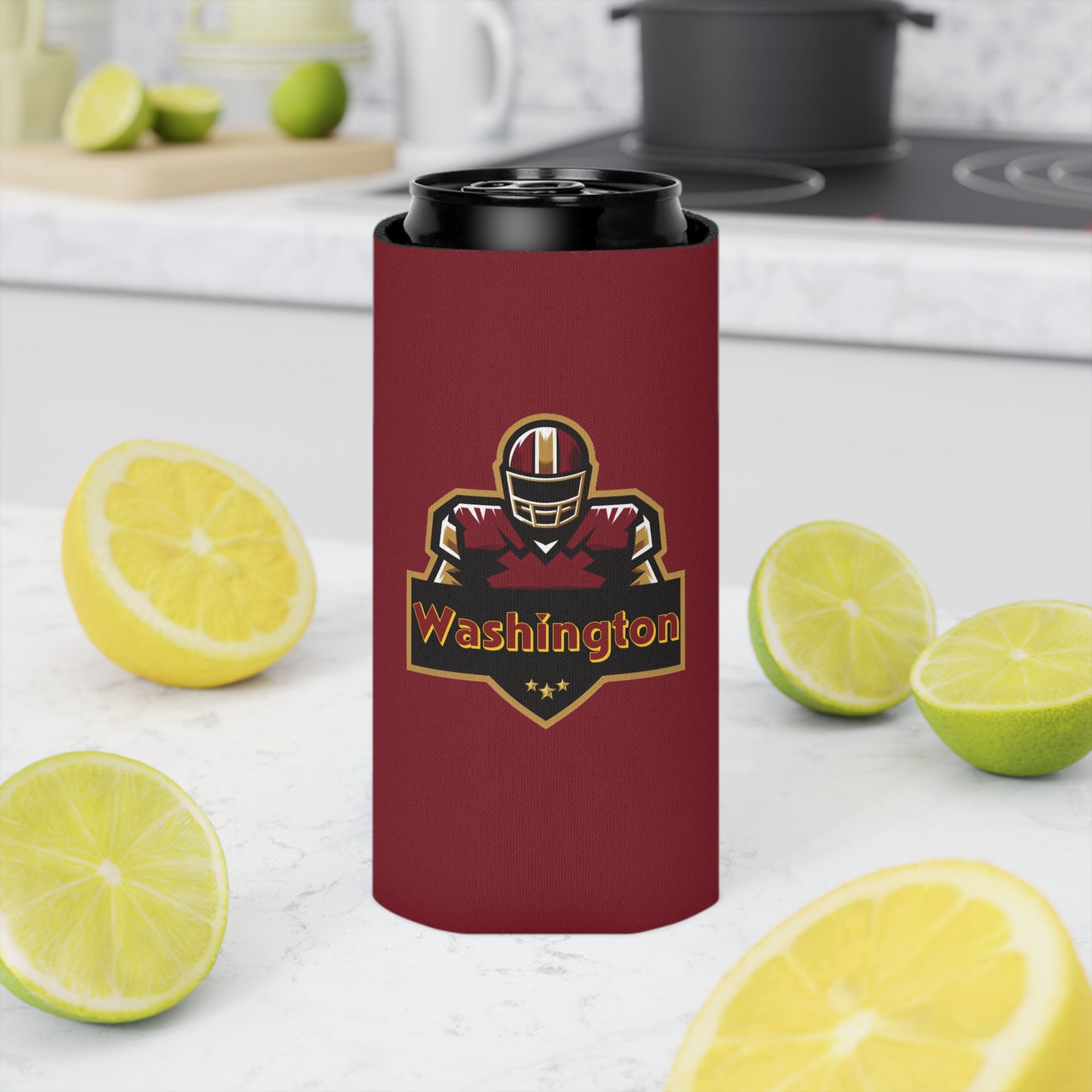Washington Football Player Logo Can Cooler