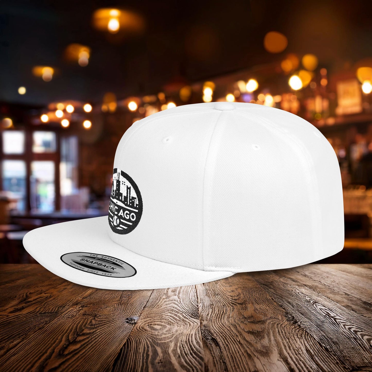 Chicago Black & White Baseball Flat Bill Snapback