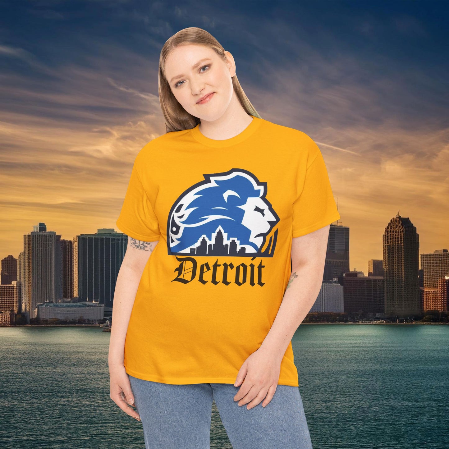 Detroit Football Skyline Tee