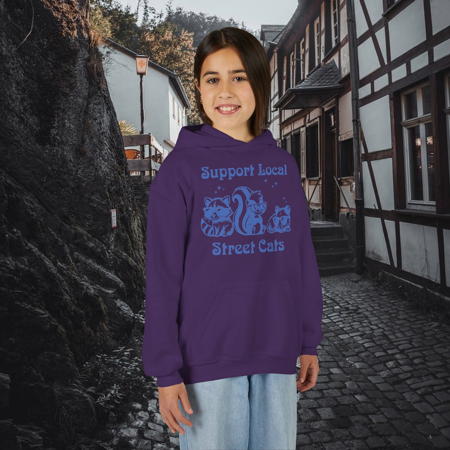 Support Local Street Cats Youth Hoodie