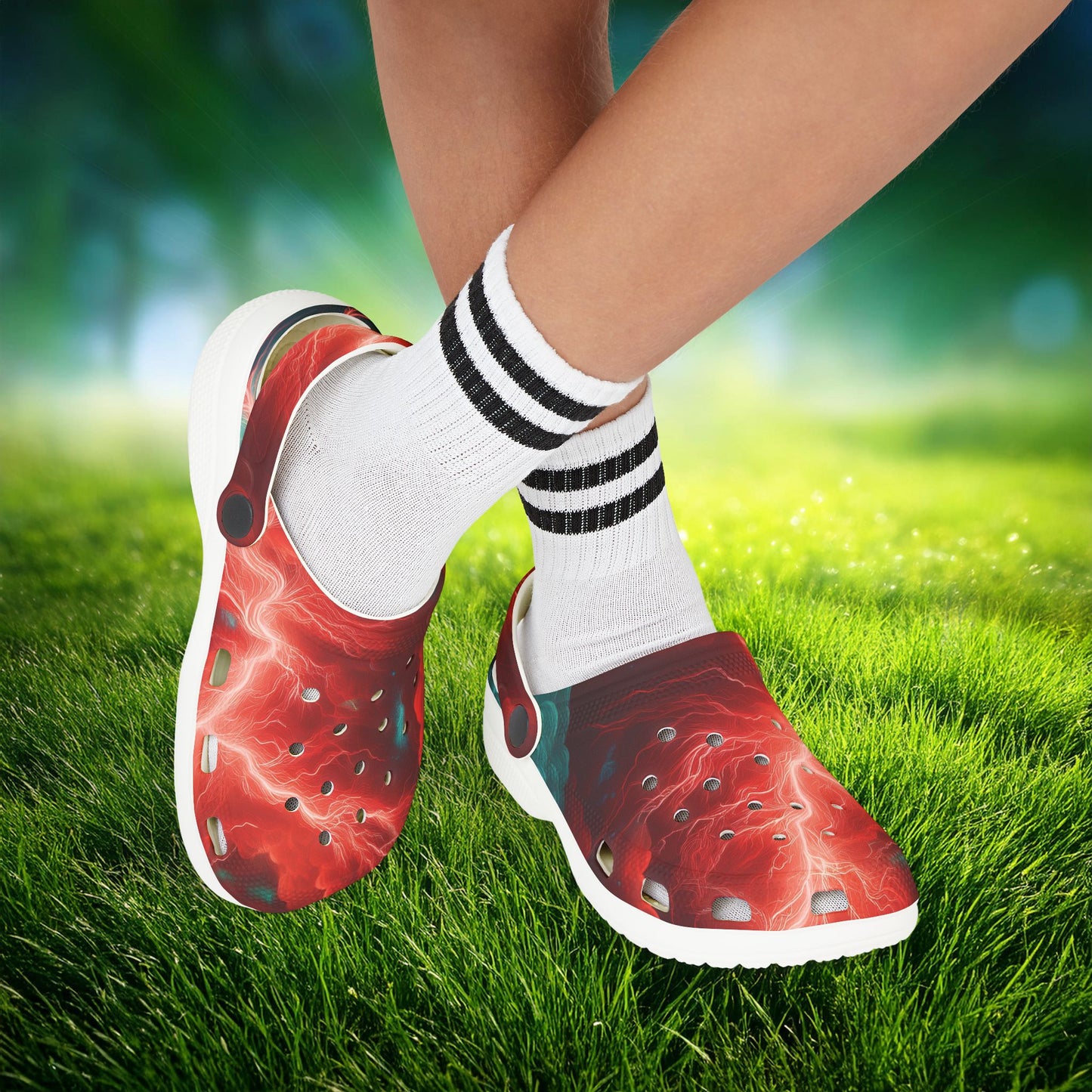 Red Storm Kid's Foam Clogs