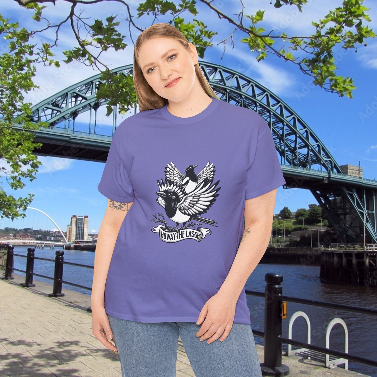 Newcastle United Howay The Lasses B&W (Twin Mags) Tee