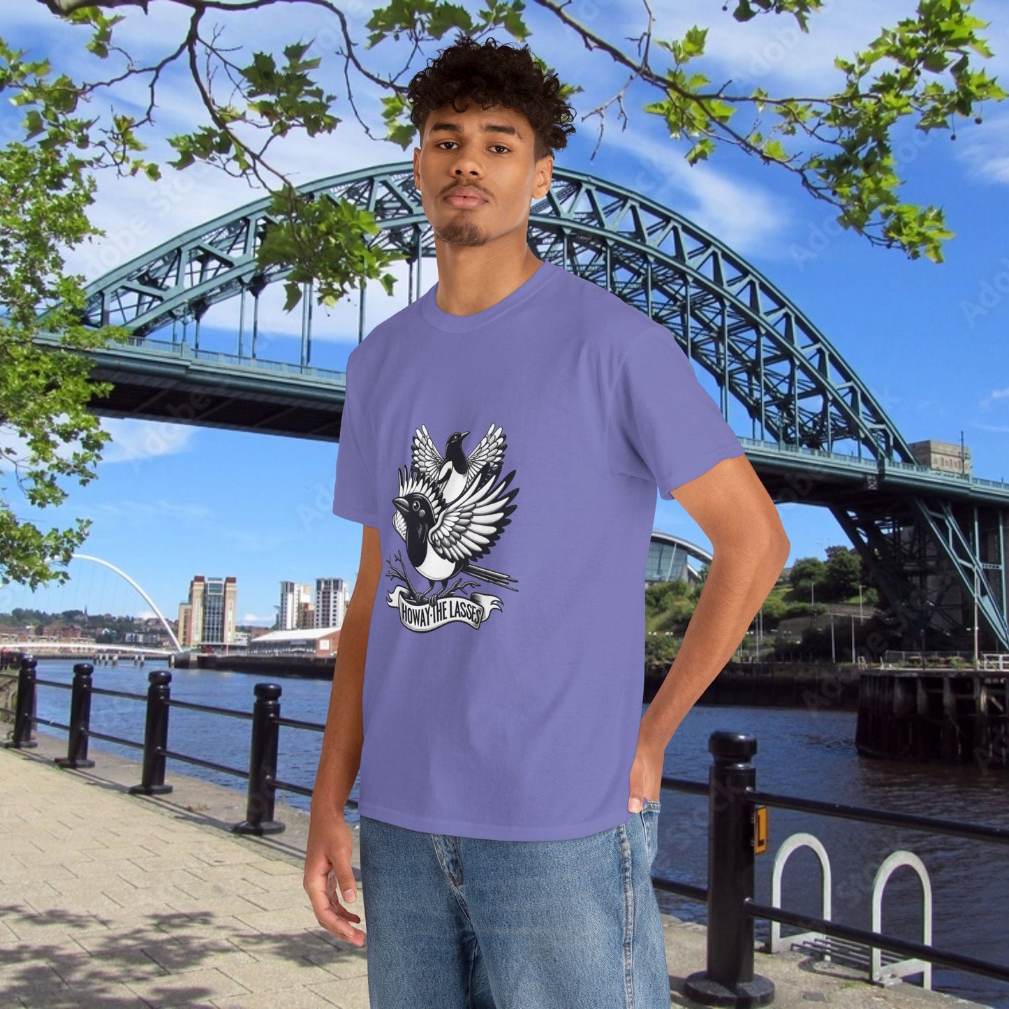 Newcastle United Howay The Lasses B&W (Twin Mags) Tee