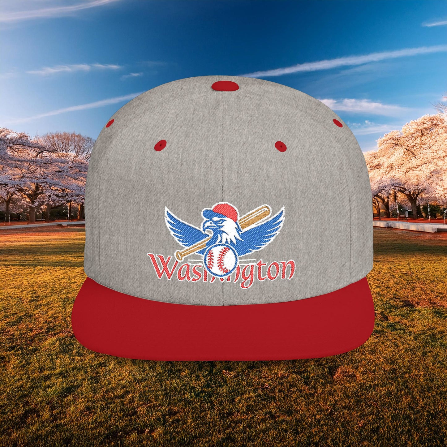 Washington Baseball Eagle Flat Bill Snapback