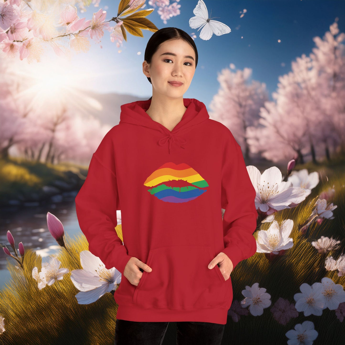 Rainbow Kiss Unisex Hoodie