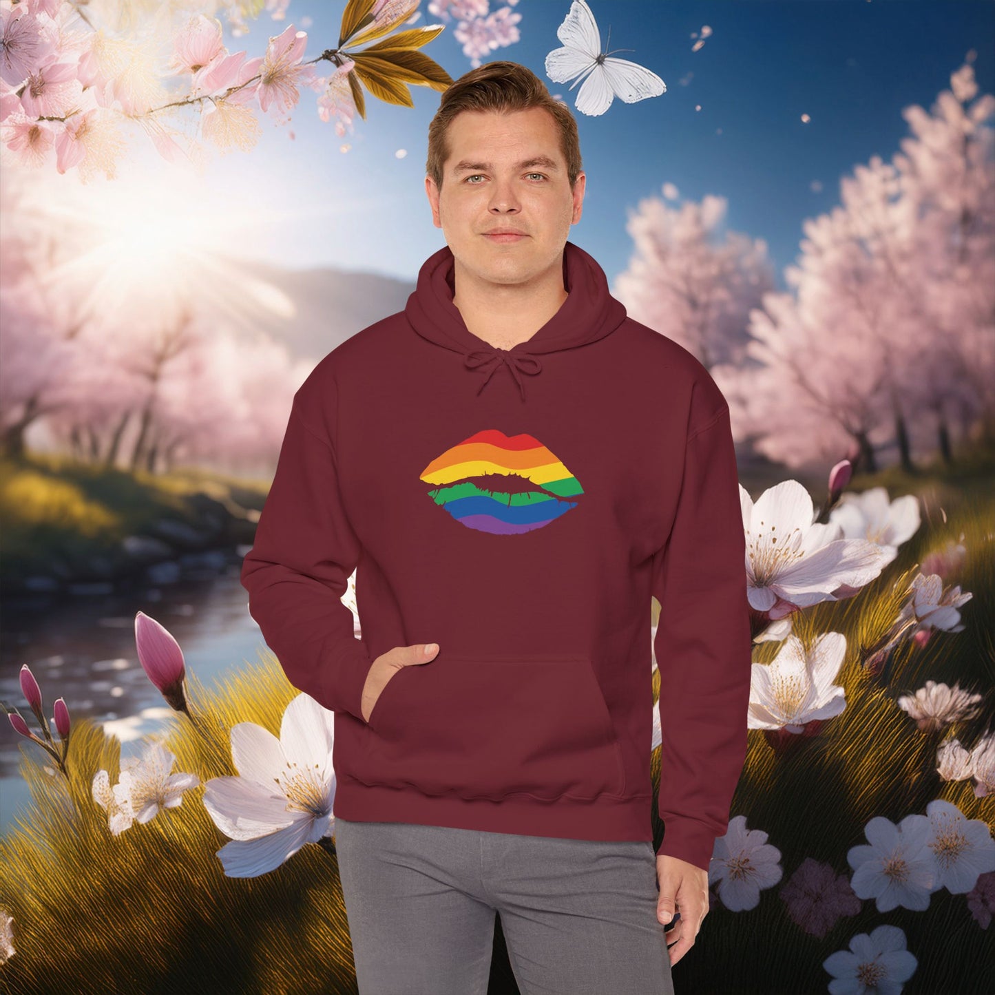 Rainbow Kiss Unisex Hoodie