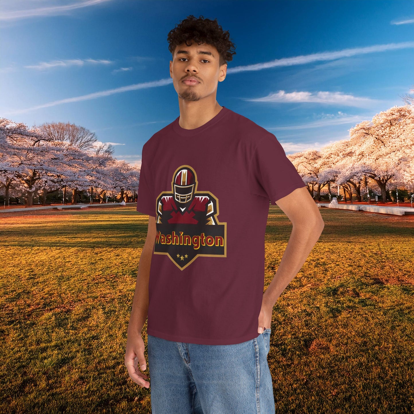 Washington Football Player Logo Tee