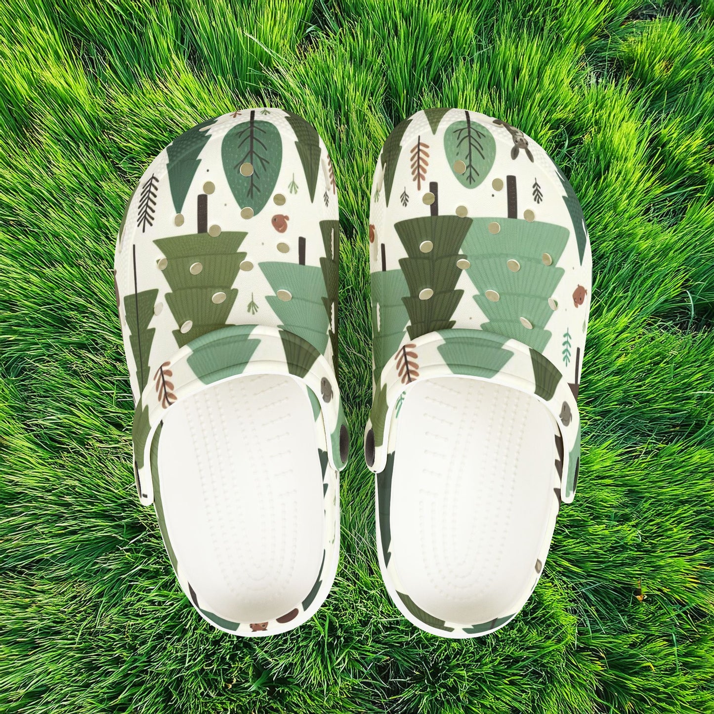 Forest Pattern Kid's Foam Clogs