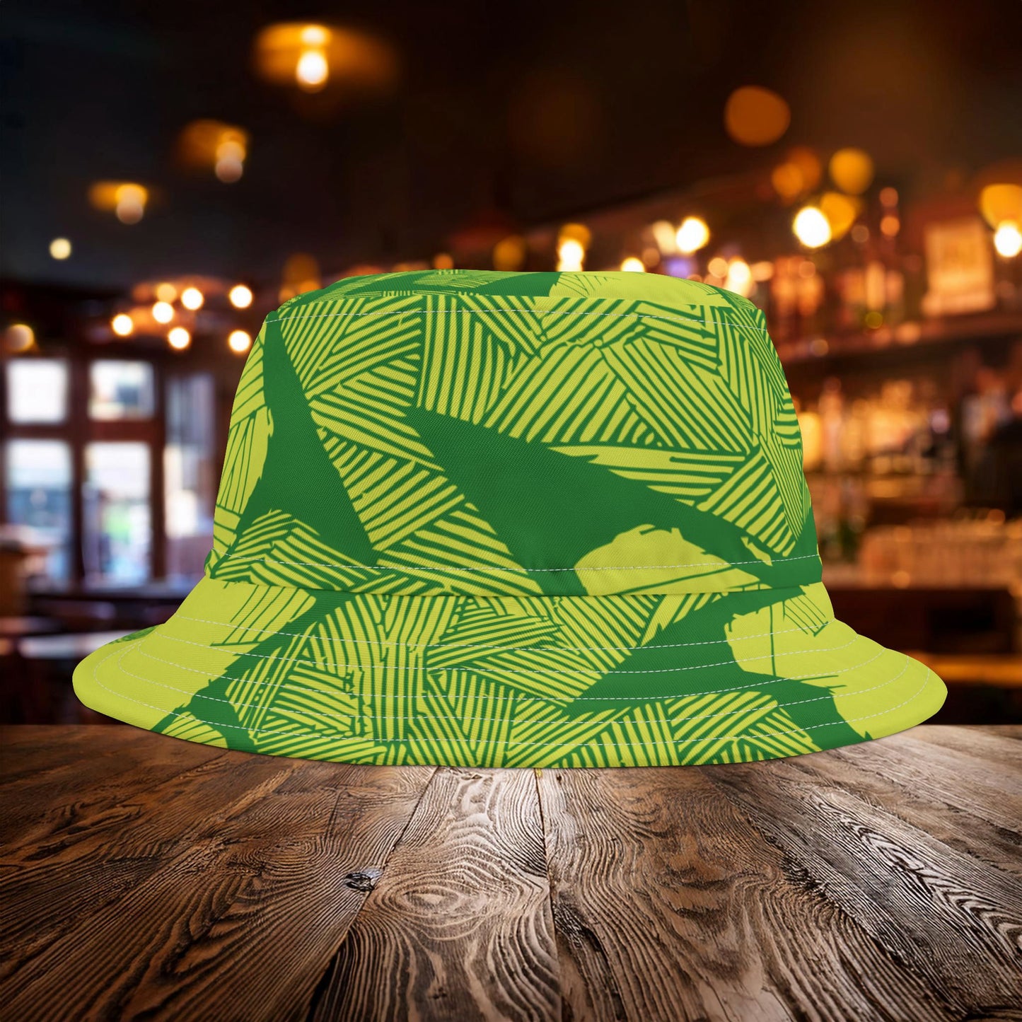 Electric Green and Gold Newcastle Bucket Hat