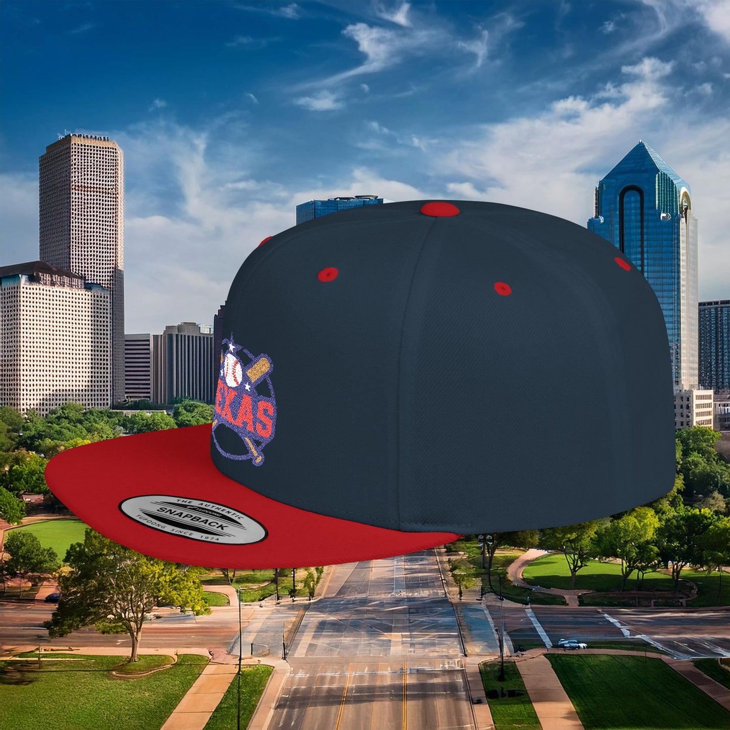 Texas Baseball Logo Flat Bill Snapback