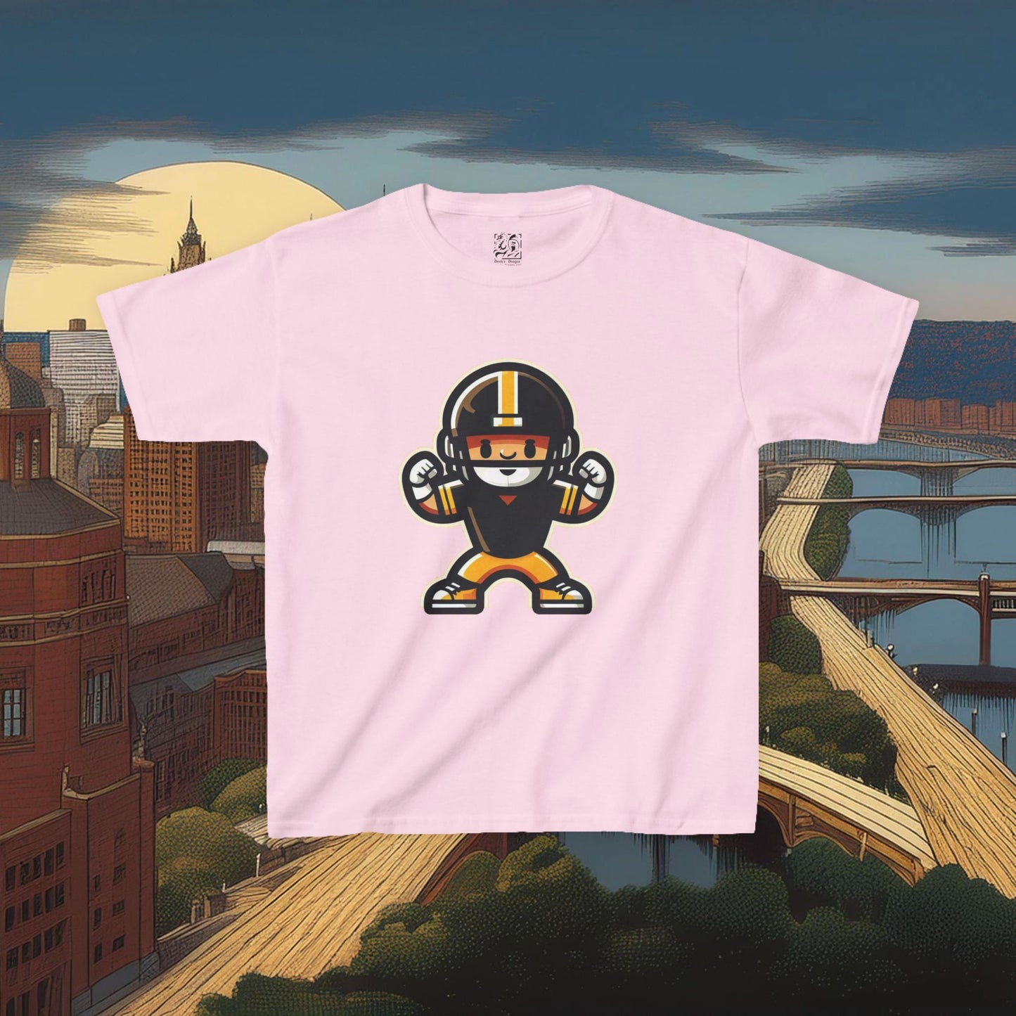 Mini Pittsburgh Football Player Kids Tee