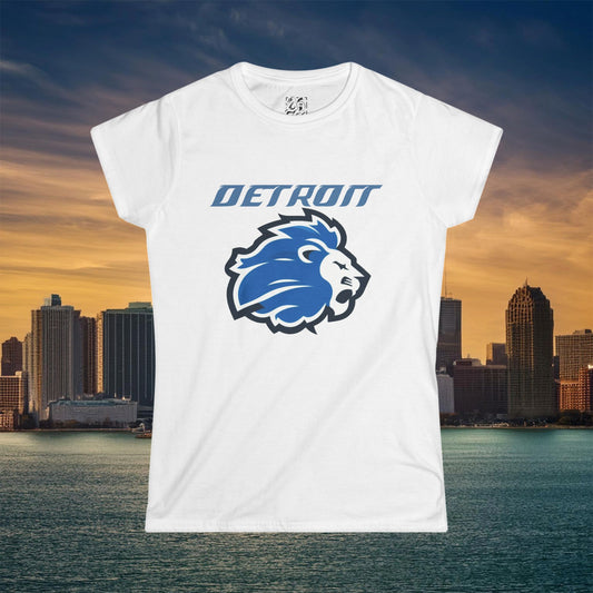 Detroit Football Logo Women's Softstyle Tee
