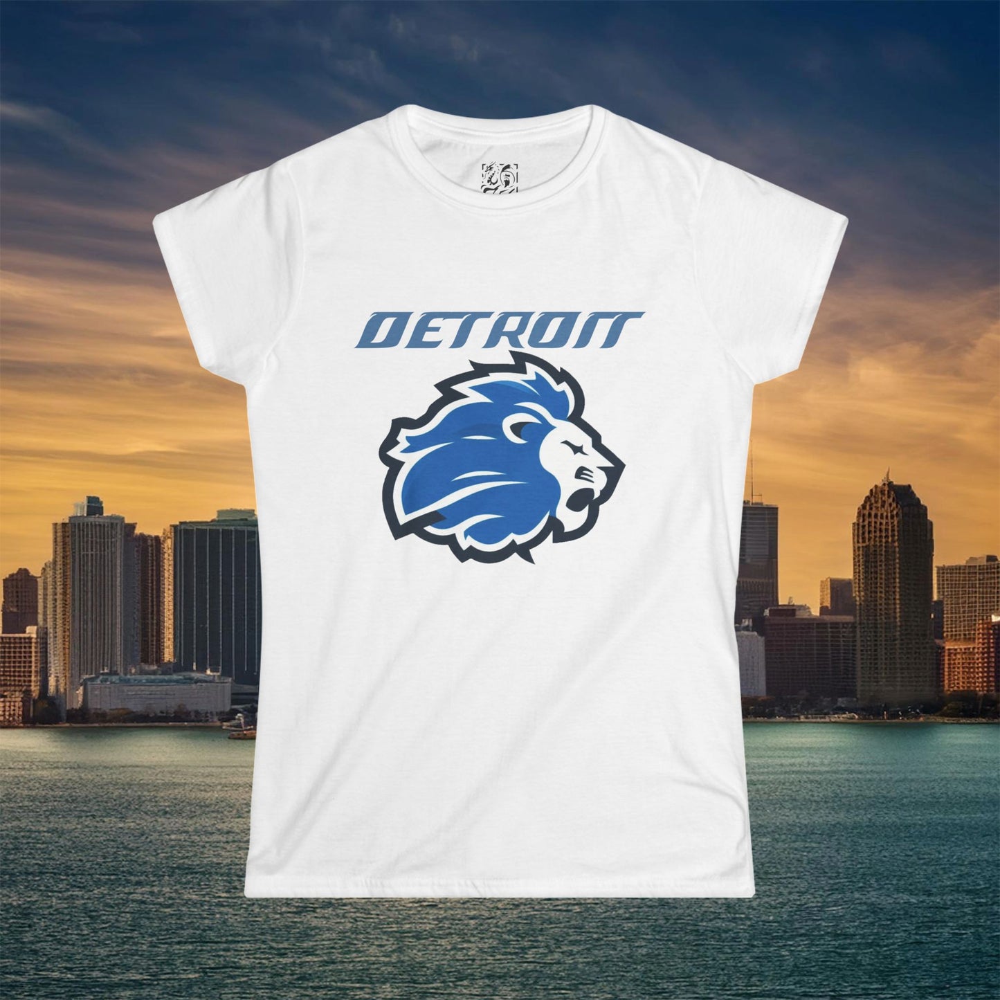 Detroit Football Logo Women's Softstyle Tee