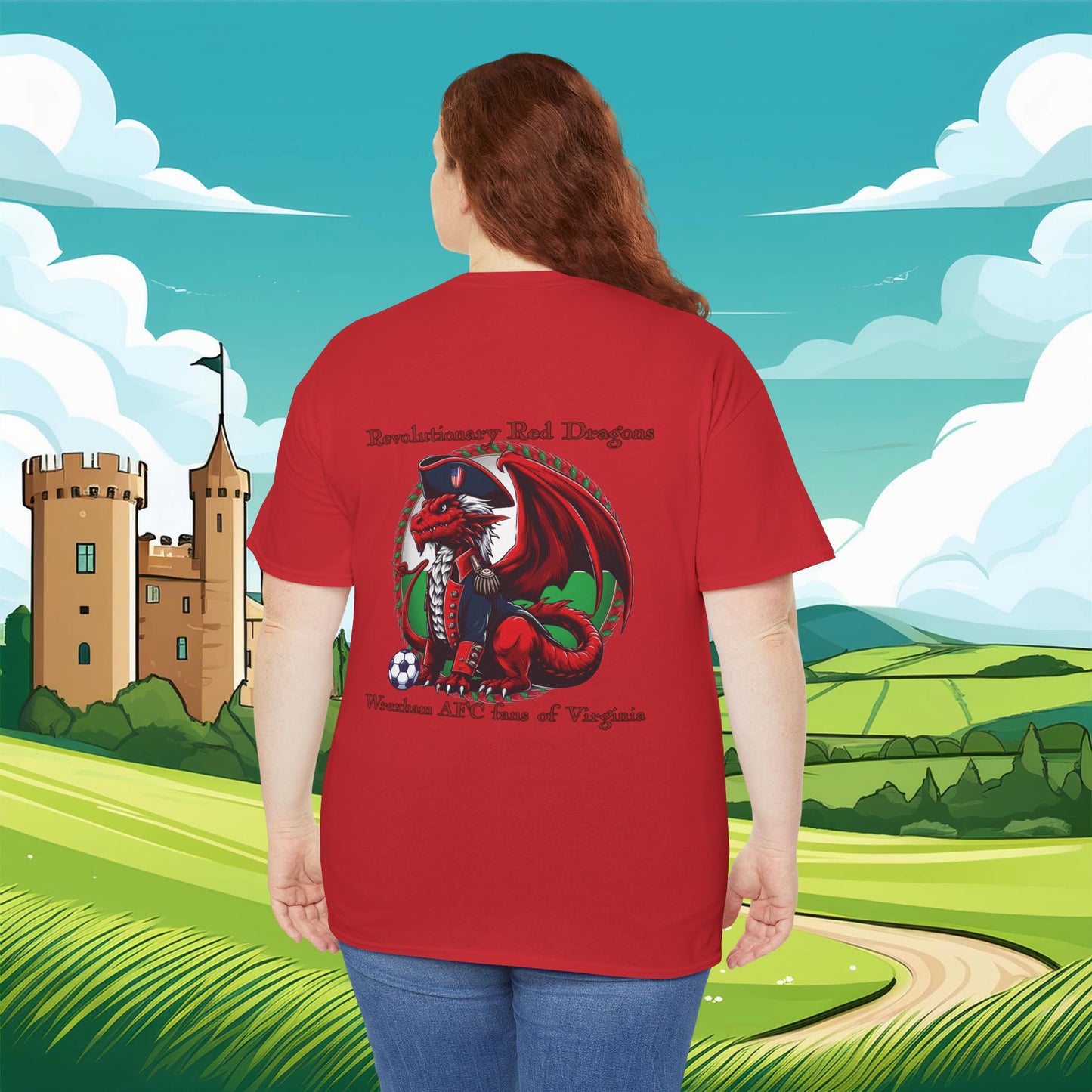 Revolutionary Red Dragons Front & Back Logo Tee