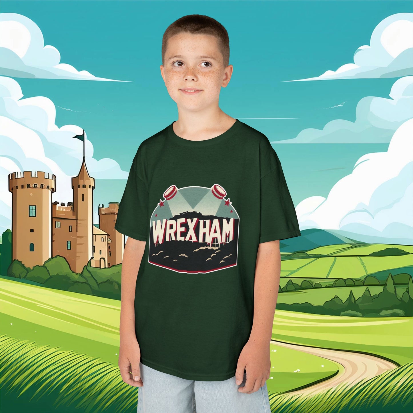 Wrexham Hollywood Sign Kids Tee