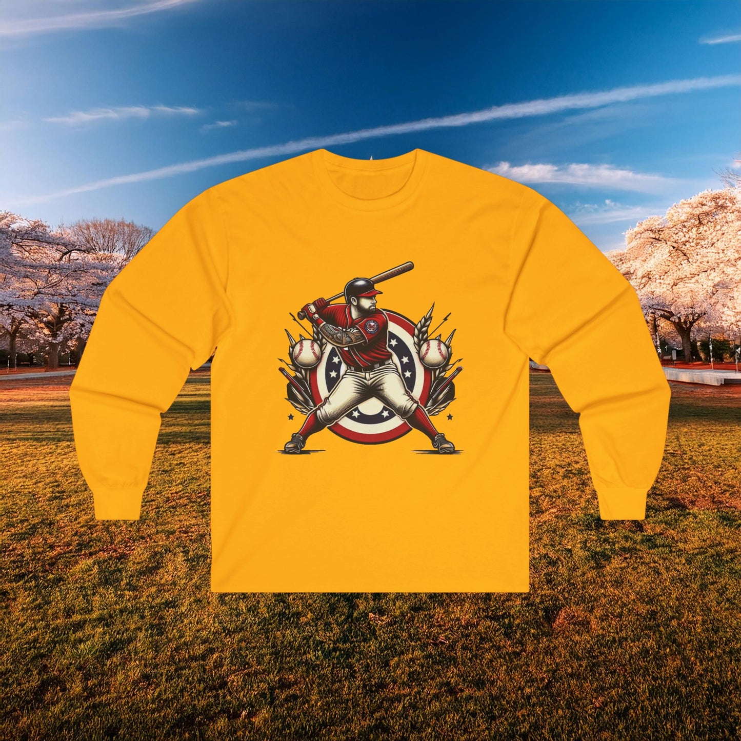 Washington Nations At Bat Long Sleeve Tee