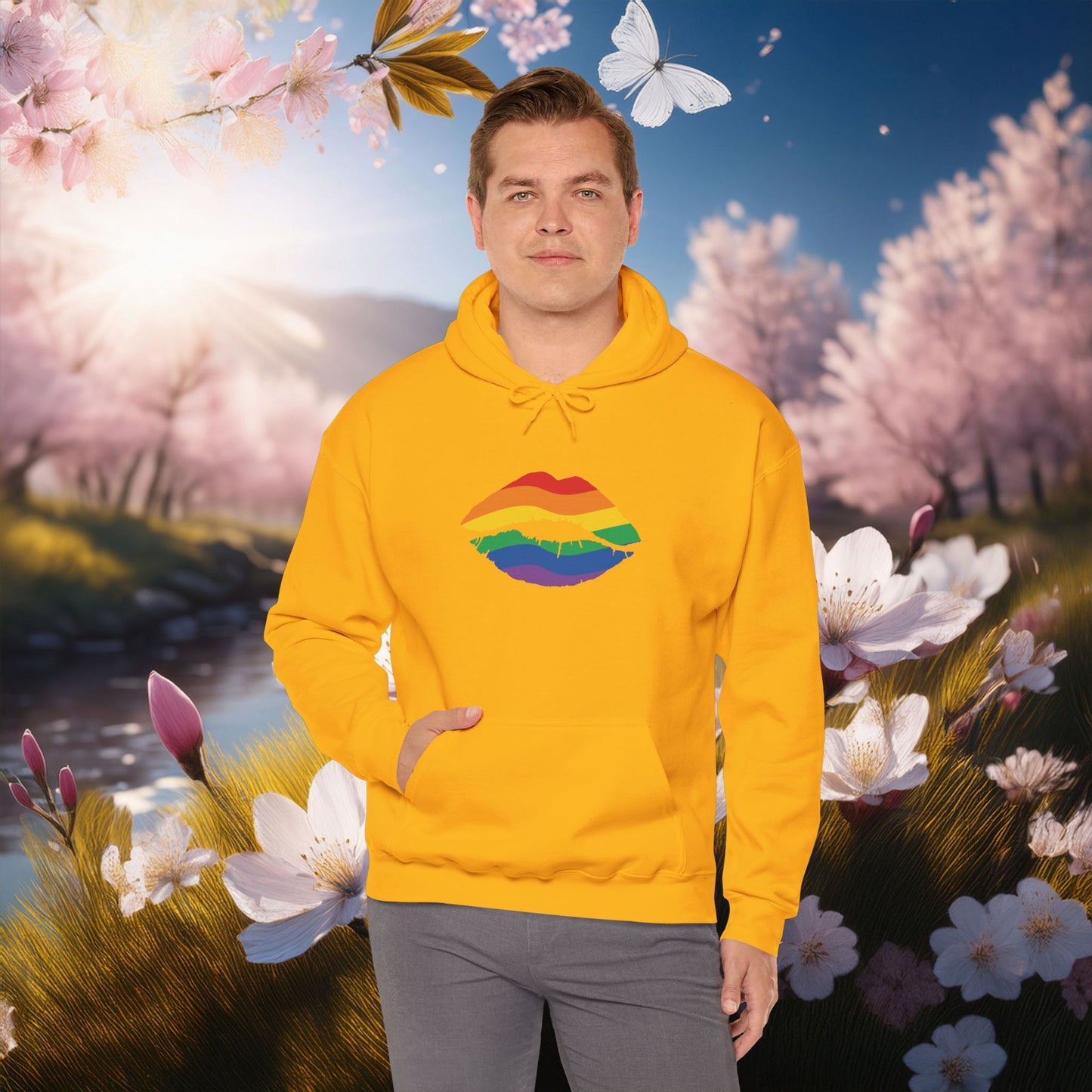 Rainbow Kiss Unisex Hoodie