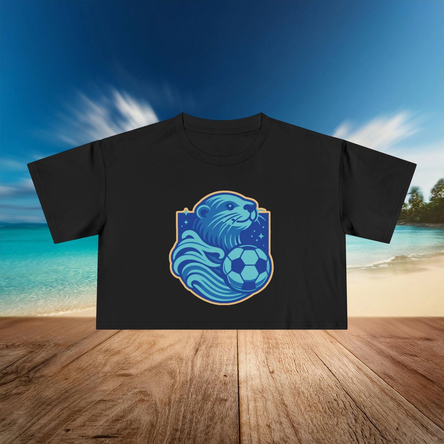 Sea Otter Soccer Logo Women's Crop Tee