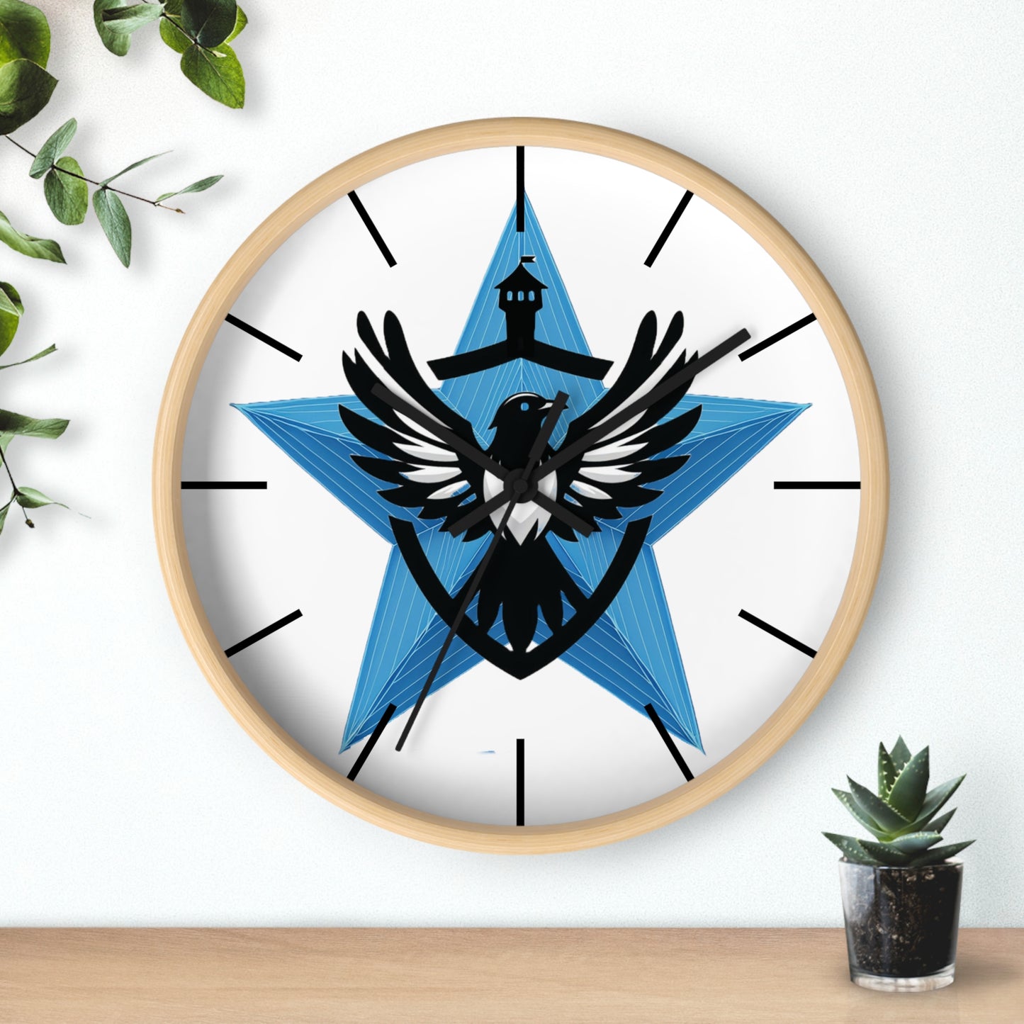 Blue Star Mags Wall Clock